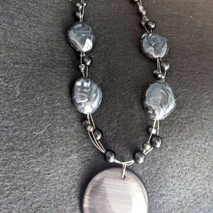 Black stone necklace